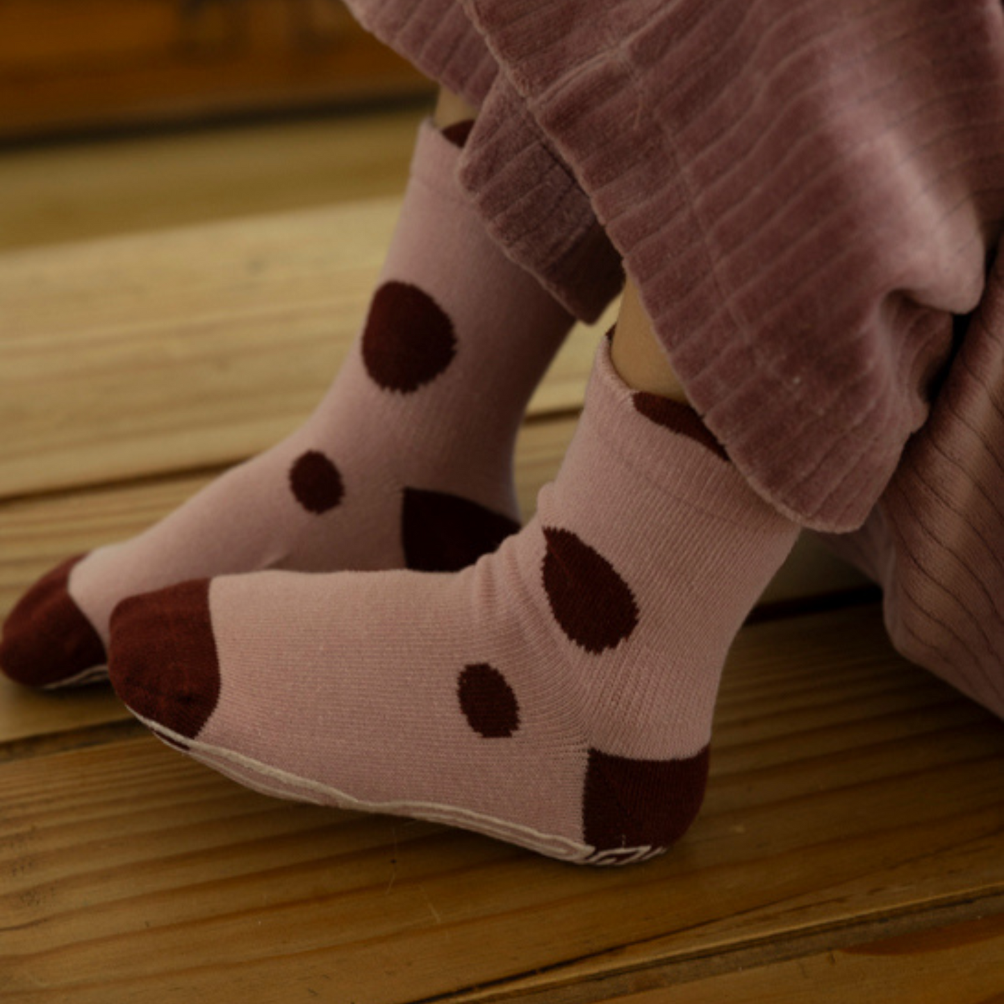 Ladybug & Friends- Organic- 4 Pairs of Stay-On Baby & Toddler Non-Slip Socks