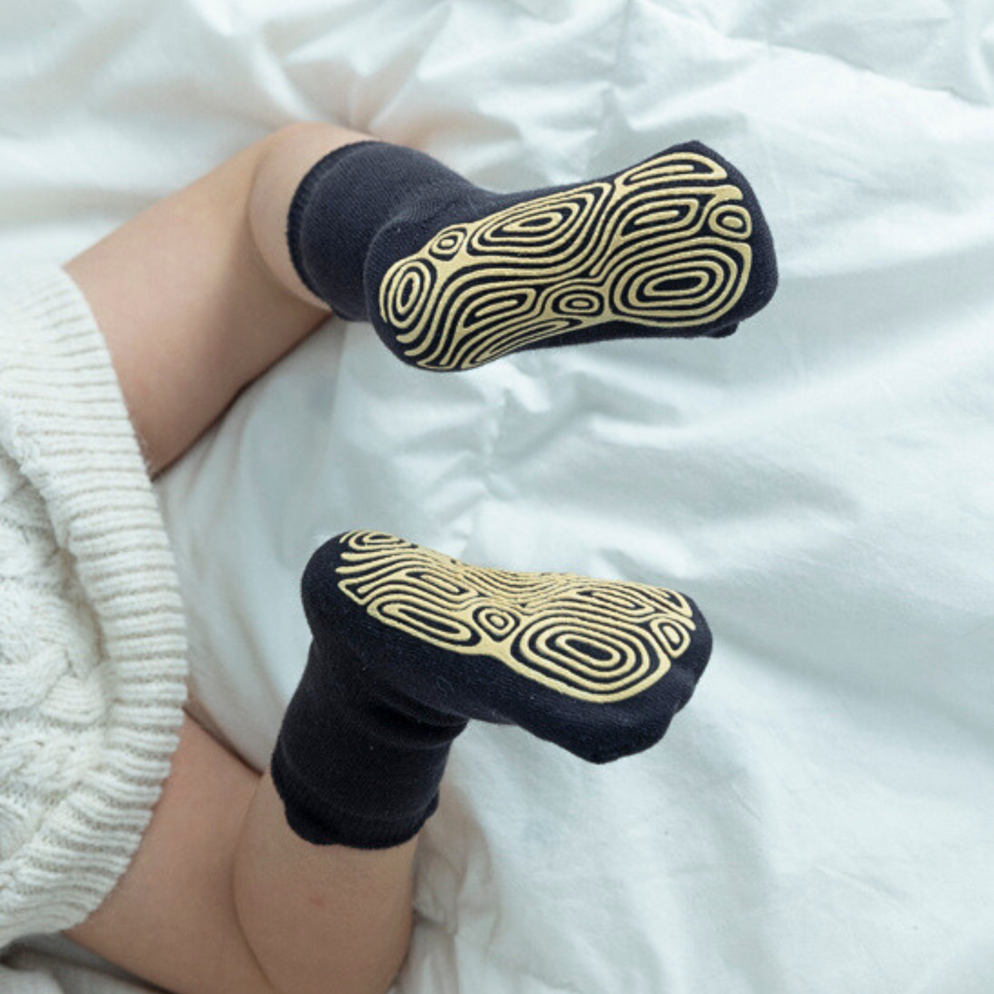 Into The Wild III- Organic- 4 Pairs of Stay-On Baby & Toddler Non-Slip Socks
