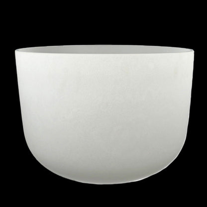 20" Frosted Quartz Sound Bowl - E Note - Aligns Solar Plexus Chakra
