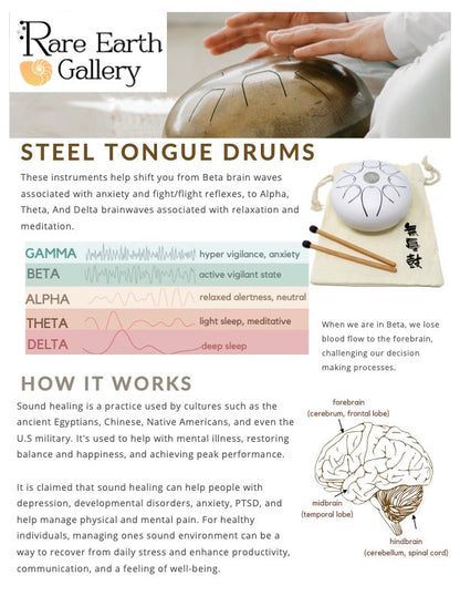25cm Pentatonic Steel Singing Drum -Brown