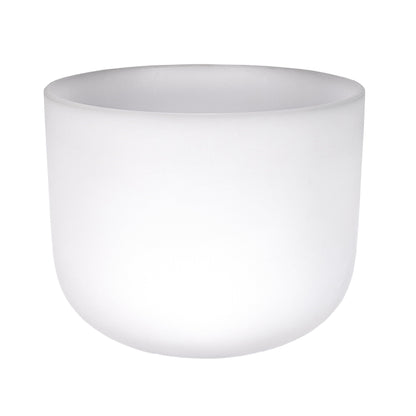 10" Frosted Quartz Sound Bowl - D Note - Aligns Sacral Chakra
