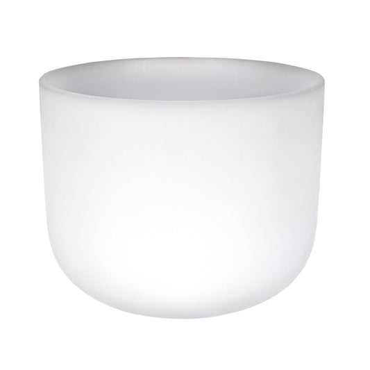 10" Frosted Quartz Sound Bowl - D Note - Aligns Sacral Chakra